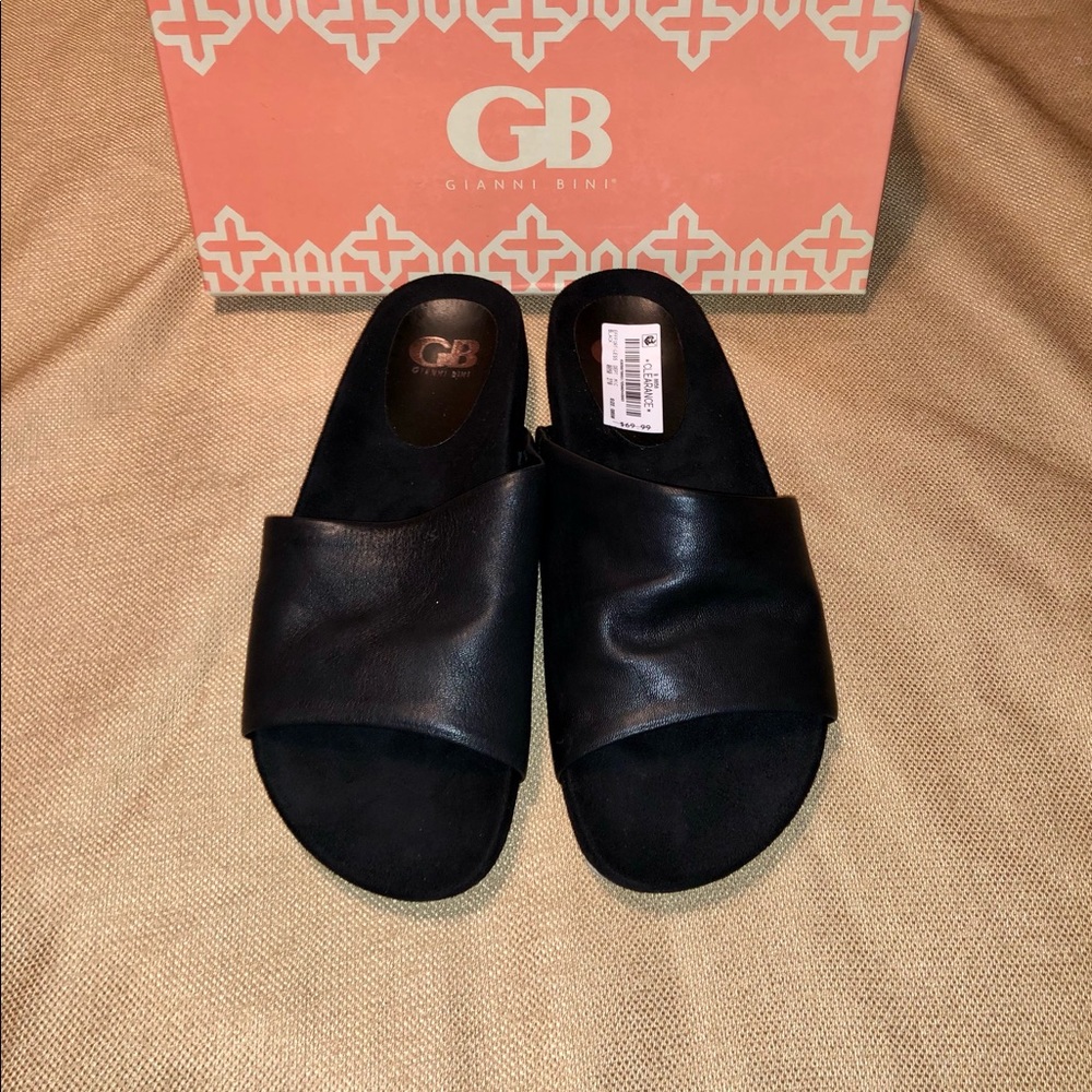 ☀️NEW☀️Gianni Bini 8.5M Black Leather Sandals